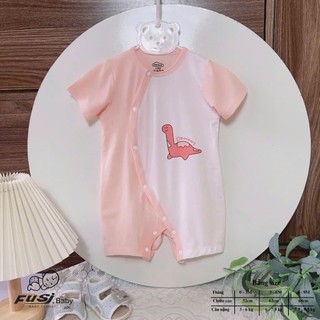 Body cộc tay fusi baby hai màu khủng long đáng yêu cho bé ( LS021 )