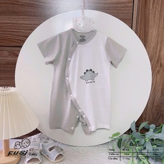 Body cộc tay fusi baby hai màu khủng long đáng yêu cho bé ( LS021 )