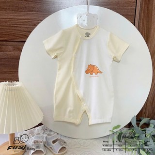 Body cộc tay fusi baby hai màu khủng long đáng yêu cho bé ( LS021 )