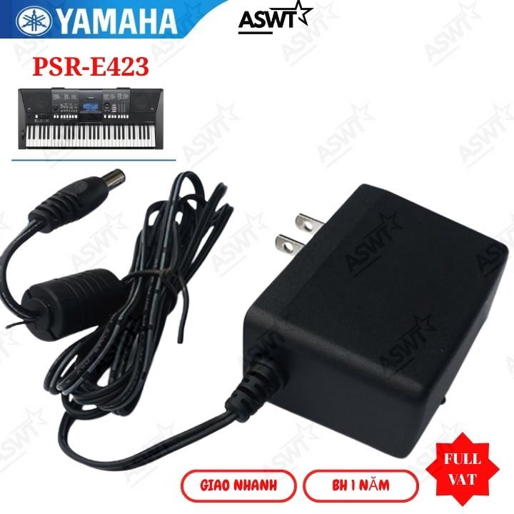 Adapter nguồn DC 12V cho đàn Yamaha PSR-E423 PSR E423 bảo hành 12 tháng - FULL VAT