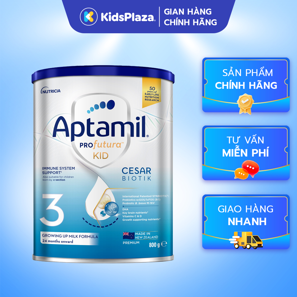 Sữa Aptamil Profutura KID Cesarbiotik số 3 800g chính hãng cho bé từ 2-6 tuổi - Kids Plaza