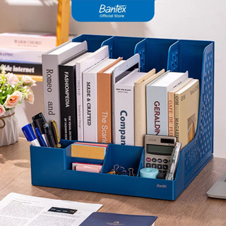 Giá Kệ Khay Đựng Tài Liệu Văn Phòng Bantex 4 Ngăn Kèm Ngăn Đựng Bút Sách Vở Để Bàn Decor Bàn Học