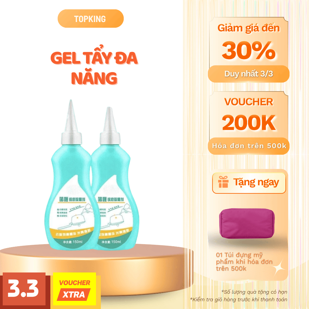 Gel Tẩy Đa Năng, Gel Tẩy Nồi Đa Năng, Chai Tẩy Rửa Nhà Bếp
