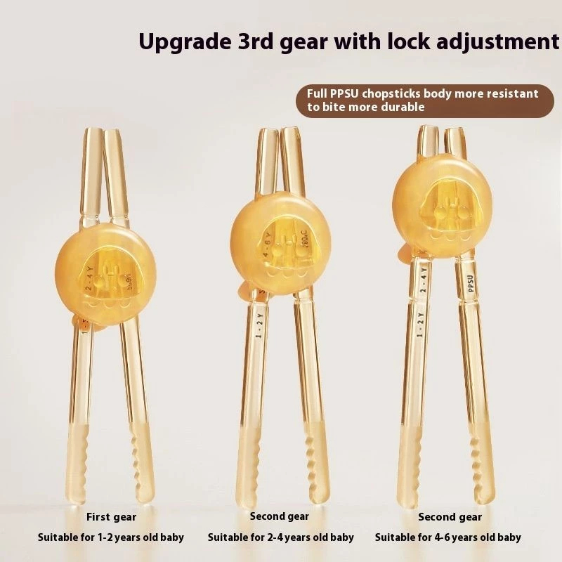 [SẴN HÀNG] ĐŨA TẬP ĂN CHO BÉ,  Đũa Tập Luyện Chất Liệu Hukou Ppsu, Thiết Kế Cho Trẻ Bé Từ 2 Đến 6 Tu