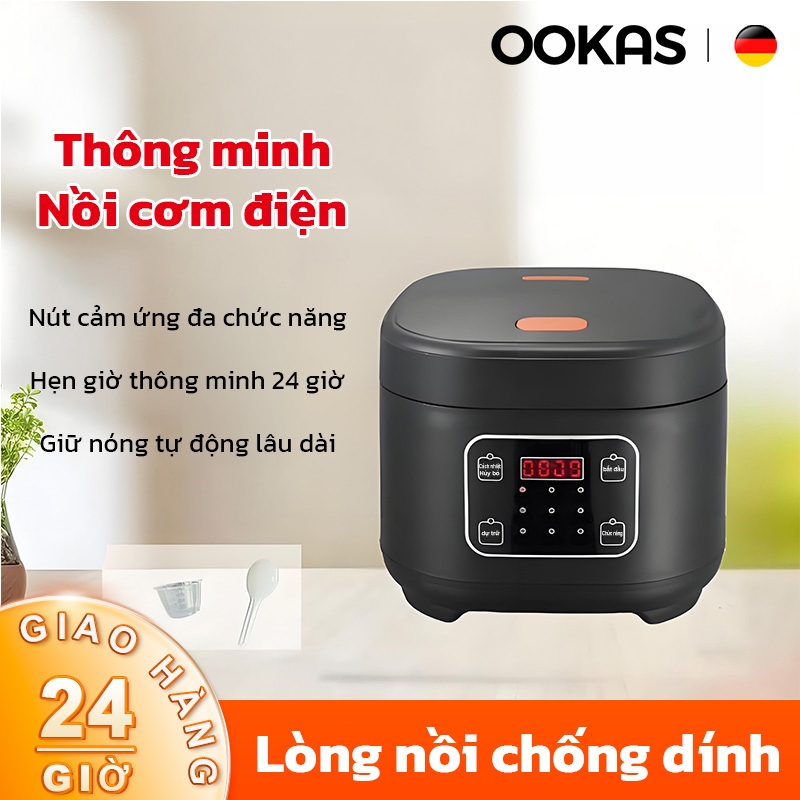 OOKAS Nồi Cơm Điện đa năng chống dính，Dung tích siêu lớn 5L，Giữ nhiệt đến 24 giờ