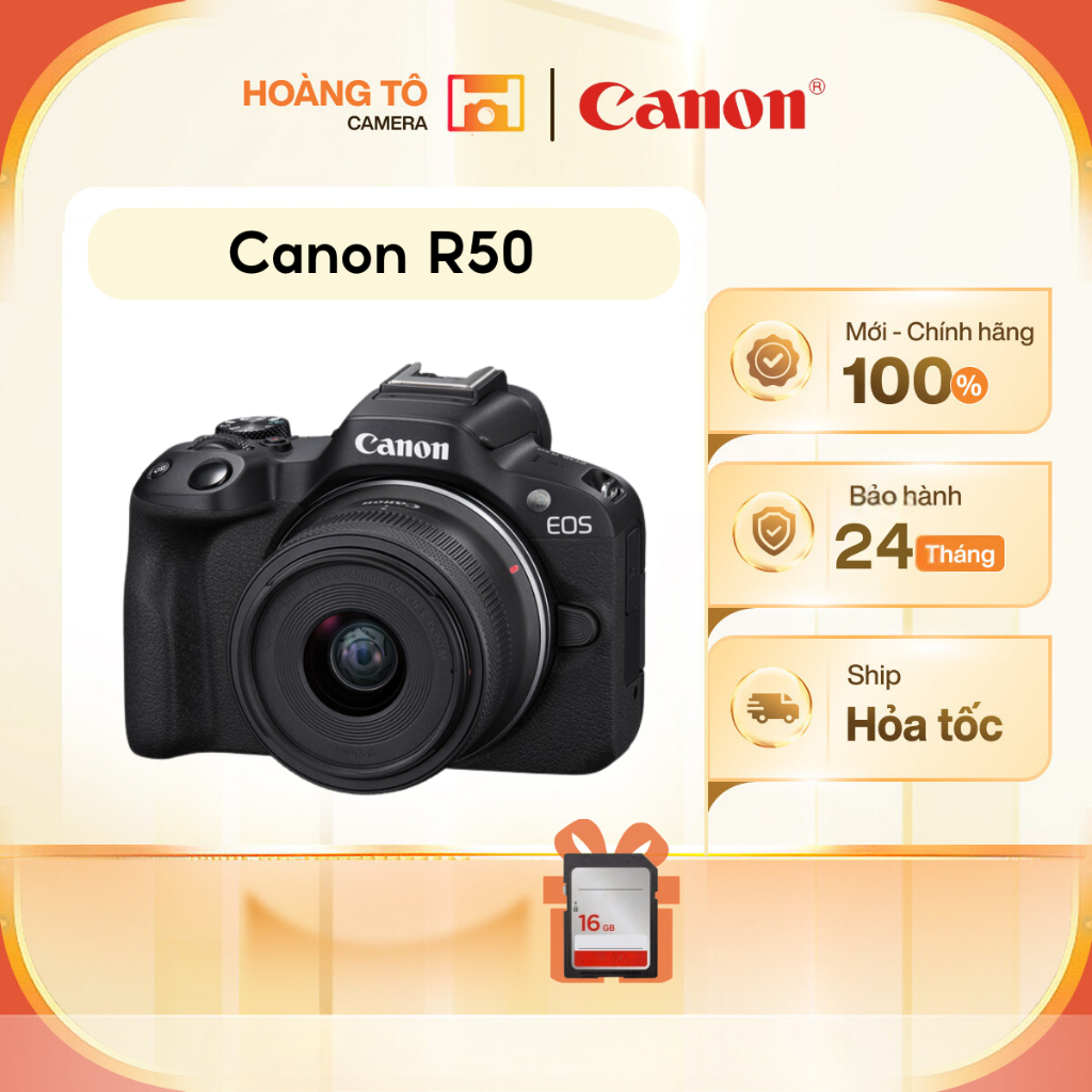 Máy ảnh Canon EOS R50 + KIT 18-45mm | Mới chính hãng
