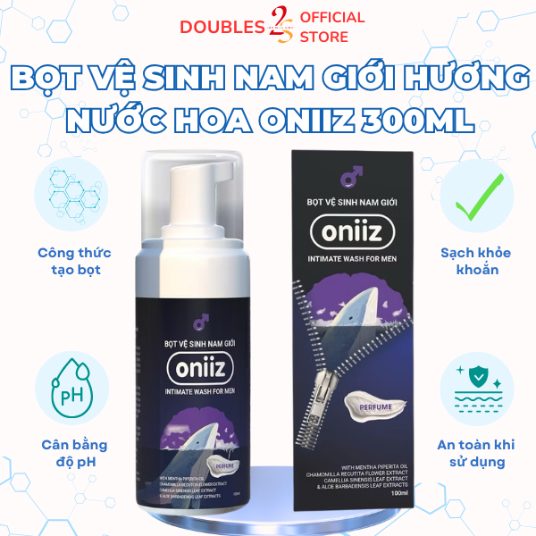 Bọt vệ sinh nam giới Oniiz hương nước hoa Perfume 100ml Sạch vi khuẩn | DOUBLES 2SSHOP