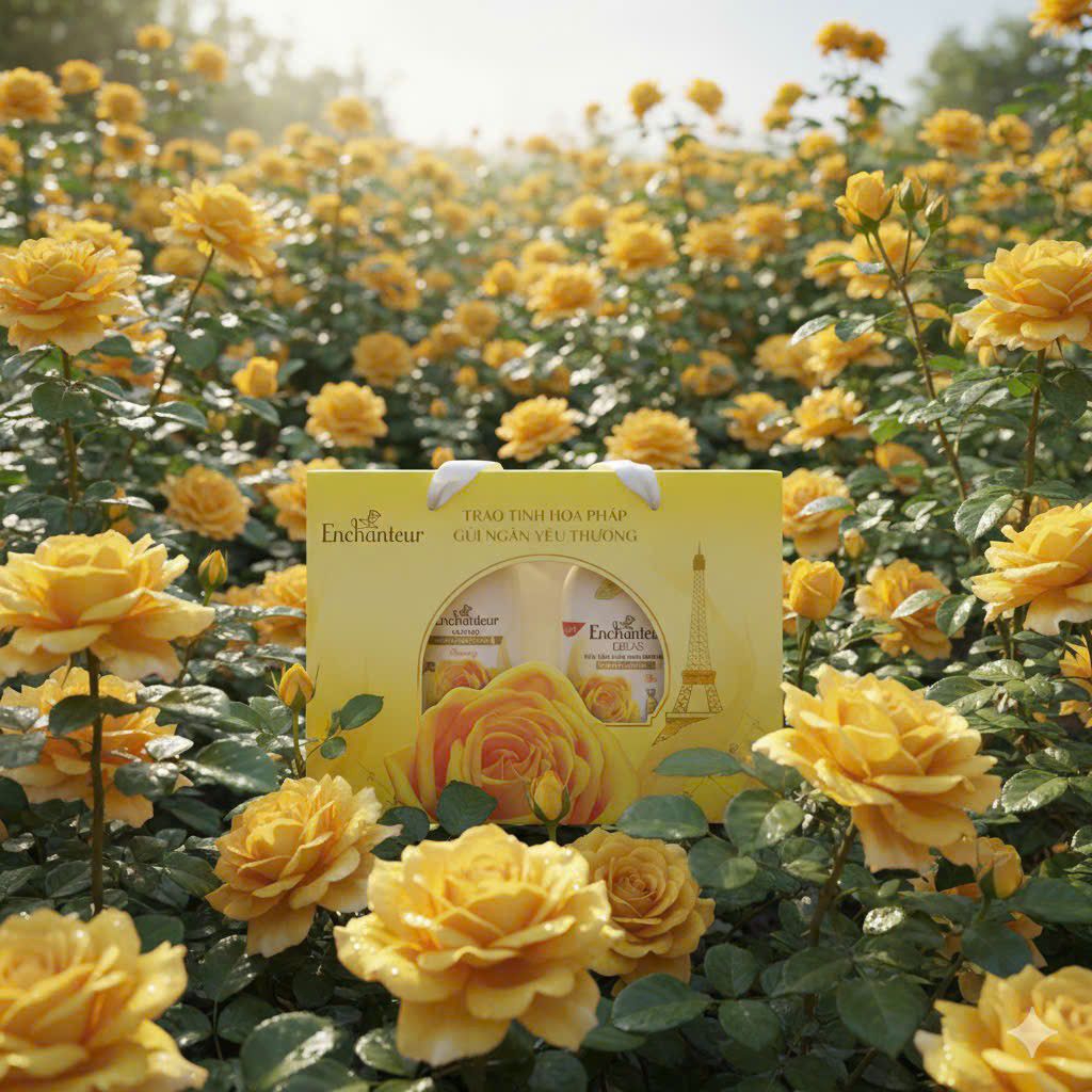 Combo bộ đôi Hộp quà Enchanteur 180g (sữa tắm 180g và dầu gội 180g)