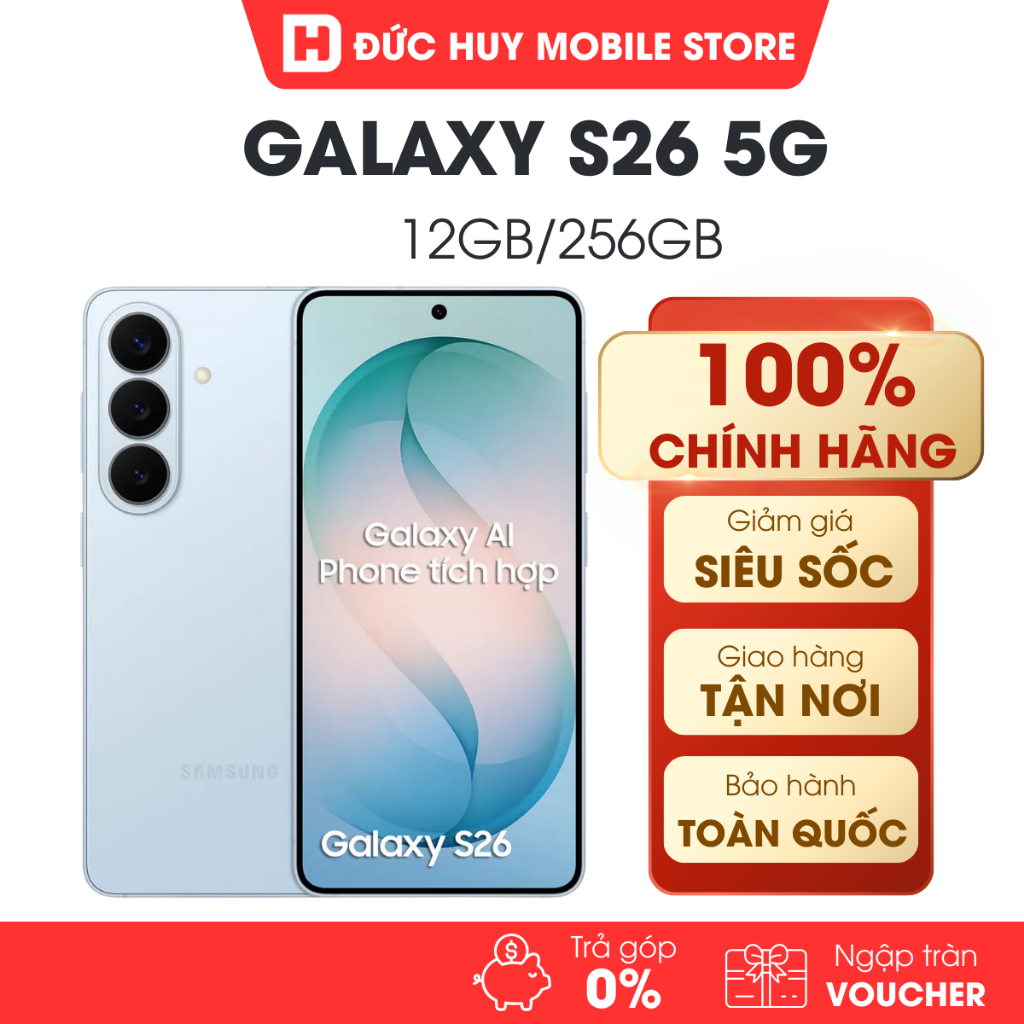 { Kích T7 - Full VAT }  Điện Thoại Samsung Galaxy S26 5G 12GB/256GB Chính Hãng