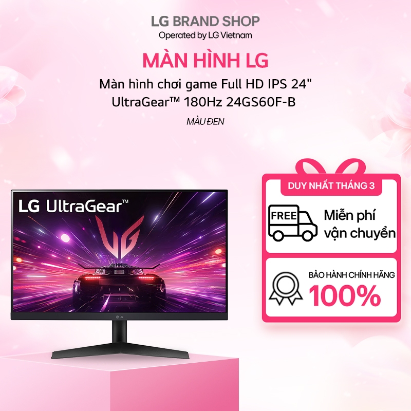 Màn hình chơi game Full HD IPS 24" UltraGear™ 24GS60F-B | 180Hz, IPS 1 ms (GtG), HDR10