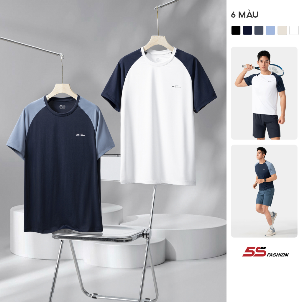 Áo Thun Nam Thể Thao EXTRA-COOL 5S FASHION Nhẹ Mát, Tay Raglan,Trẻ Trung M0ATS26041