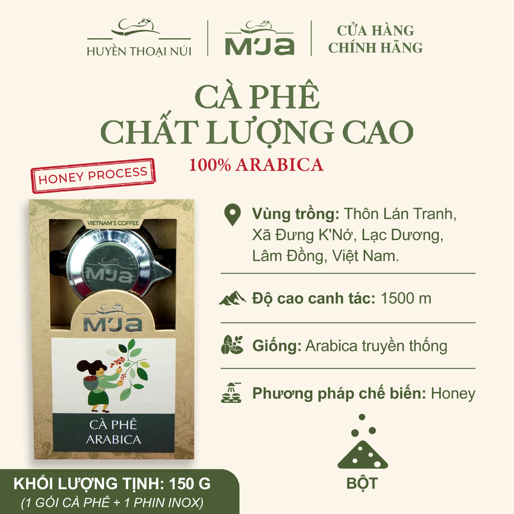 Set Cà Phê Hạt Robusta Natural MJA 150g – Nguyên Chất Đắk Lắk - Đậm Vị-  Premium Coffee