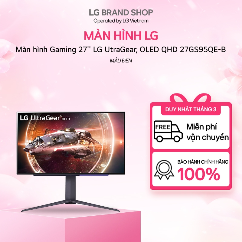 27GS95QE-B.ATV-Màn hình Gaming 27'' LG UtraGear, OLED QHD với tốc độ làm mới 240Hz