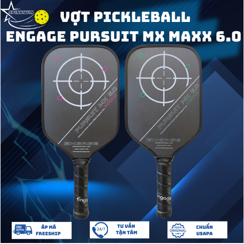 [Chính Hãng] Vợt Pickleball Engage Pursuit MX Maxx 6.0 – Chuẩn USAPA, Dành Cho Người Chơi Trung Cấp 