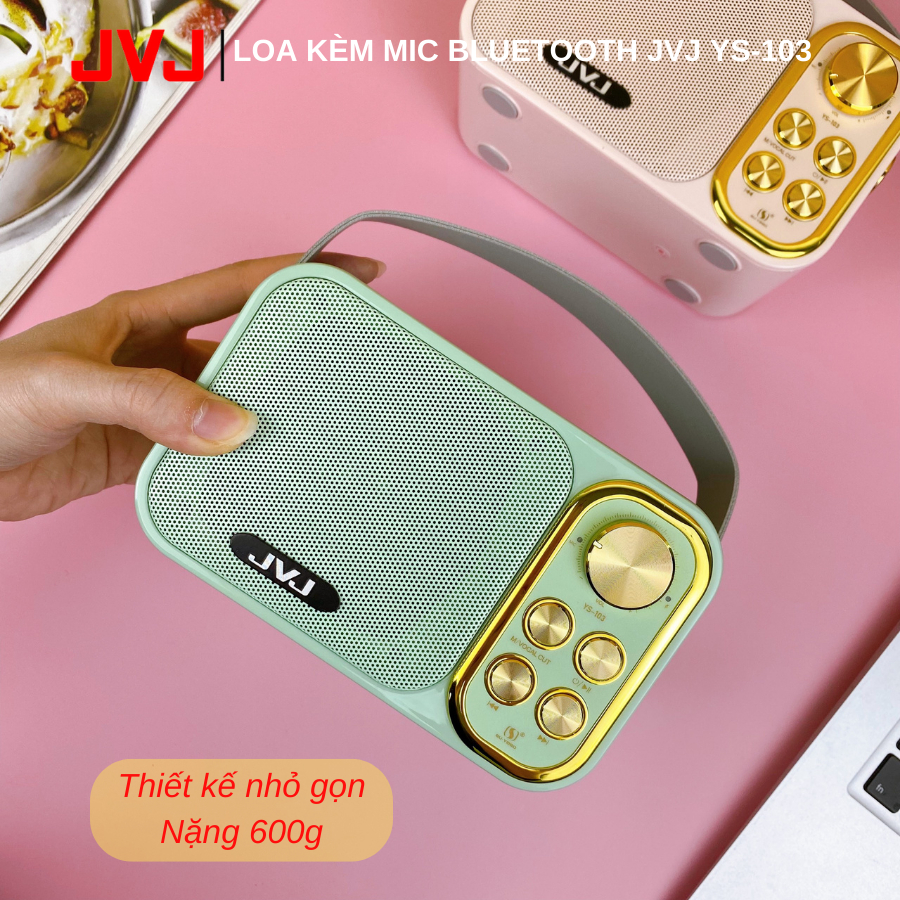Loa bluetooth mini karaoke JVJ YS-105 Không dây, kèm 2 mic hát công suất 10W, Nghe nhạc từ thẻ nhớ, USB - BH 6 Tháng | BigBuy360 - bigbuy360.vn
