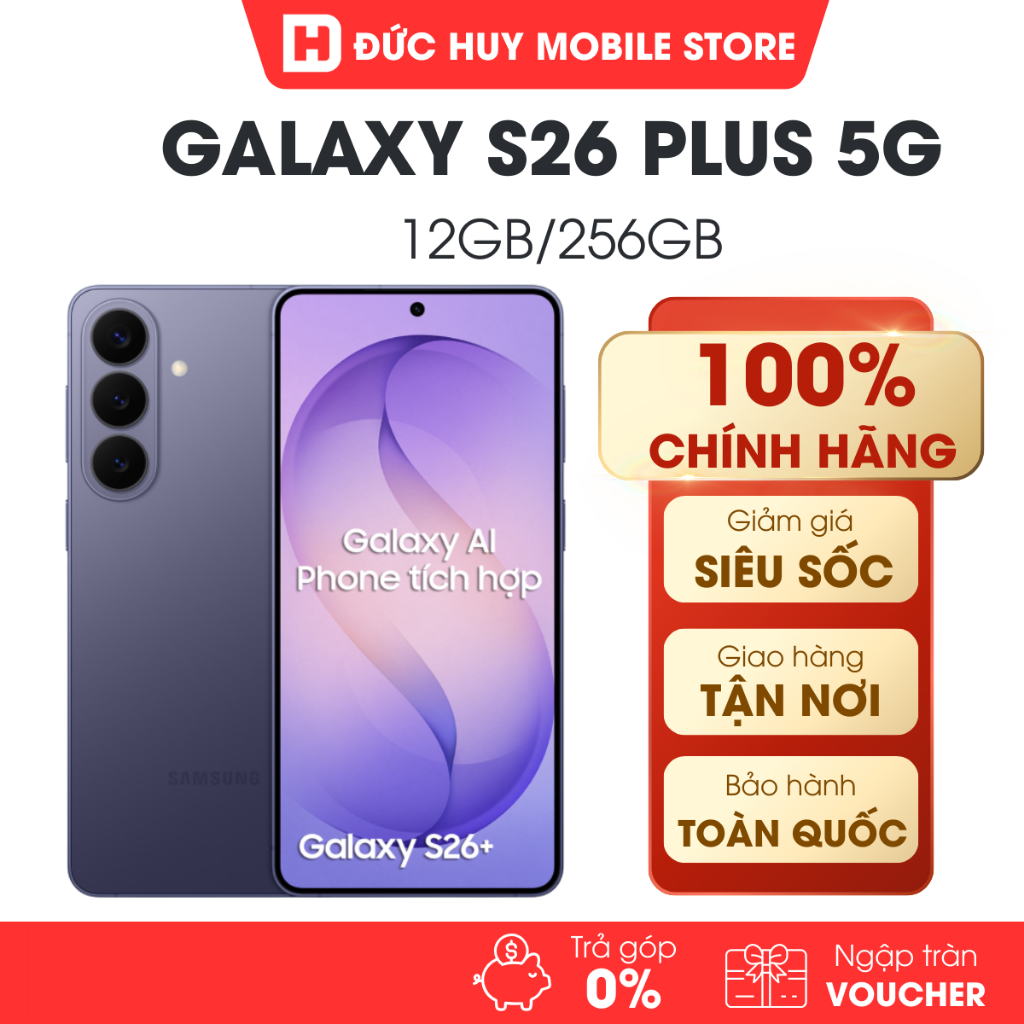 Điện Thoại Samsung Galaxy S26 Plus 5G 12GB/256GB Chính Hãng { Kích hoạt 27/7/2026 } | BigBuy360 - bigbuy360.vn