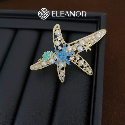 Kẹp tóc nữ Eleanor Accessories sao biển vỏ sò đính đá phụ kiện tóc kẹp tóc nữ sang chảnh 11628