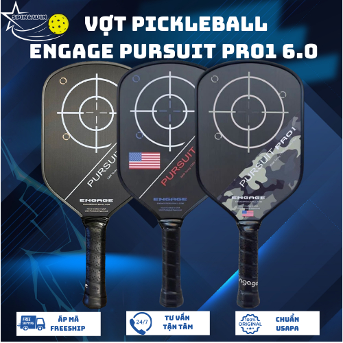 [Chính Hãng] Vợt Pickleball Engage Pursuit Pro 1 6.0 – Chuẩn USAPA, Công Nghệ Cao Cấp, Đánh Ổn Định,