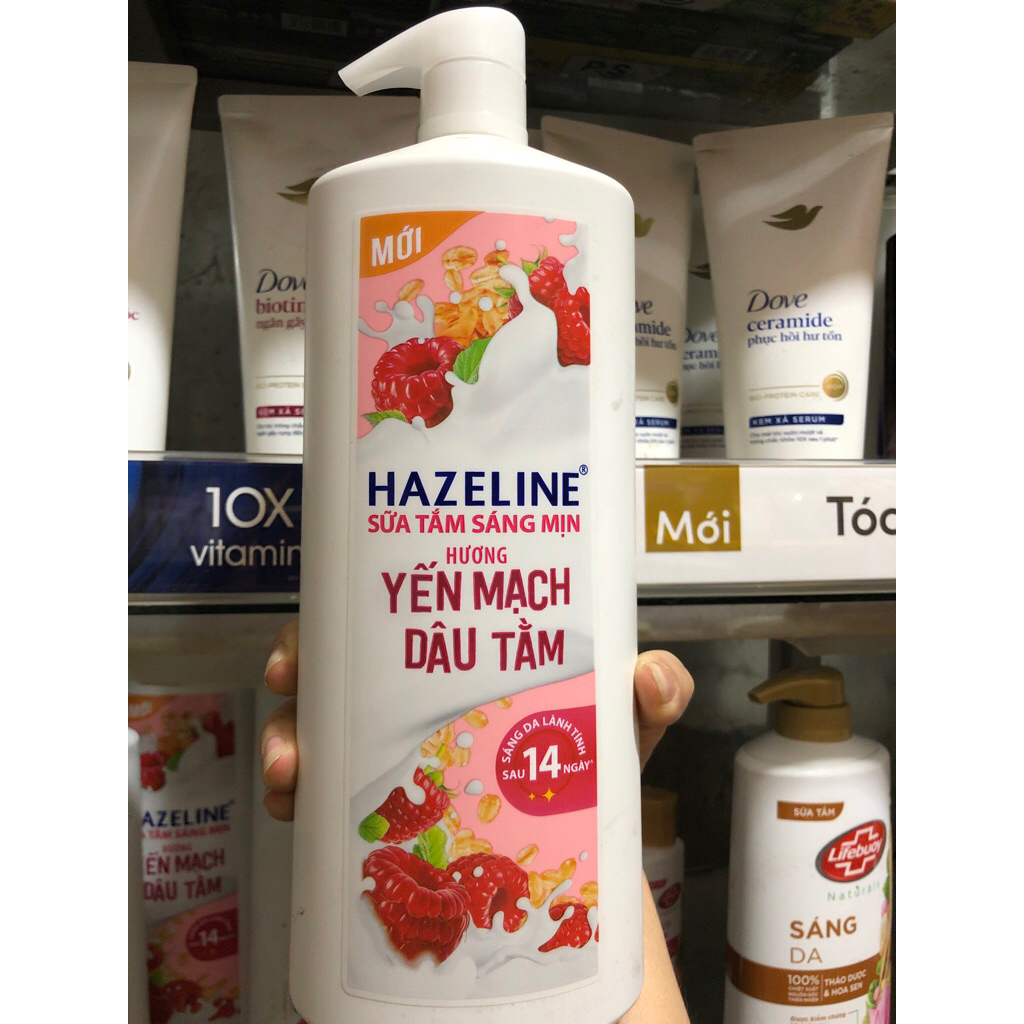 Sữa tắm HAZELINE Yến mạch dâu tằm