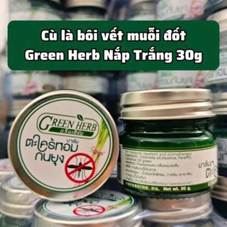 Cao bôi muỗi đốt côn trùng cắn Thái Lan 20gr và 30g - Cao sả Thái Lan chống côn trùng đốt Green Herb mẫu mới date xa