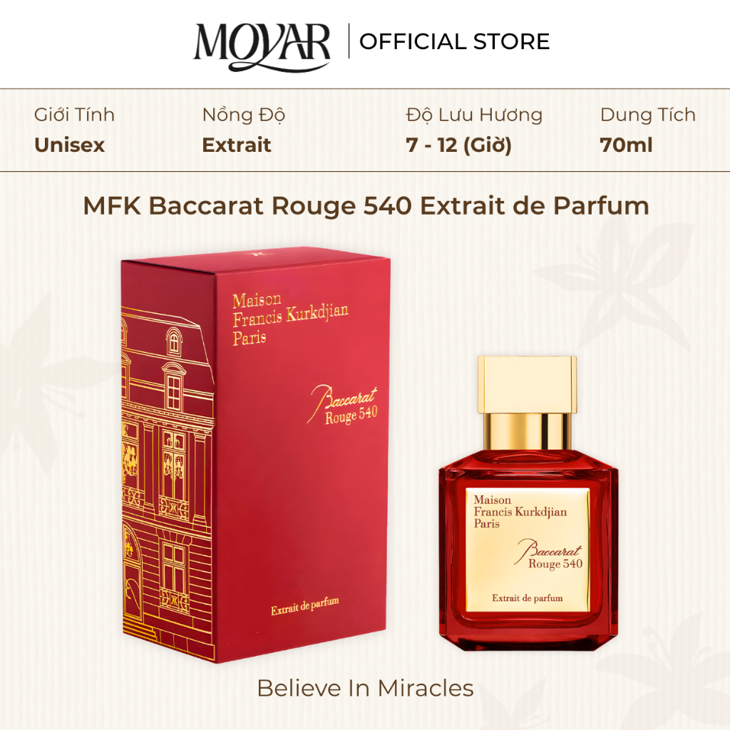 Nước Hoa MFK Baccarat Rouge 540 Extrait de Parfum | Nước Hoa Unisex | Moyar Perfume