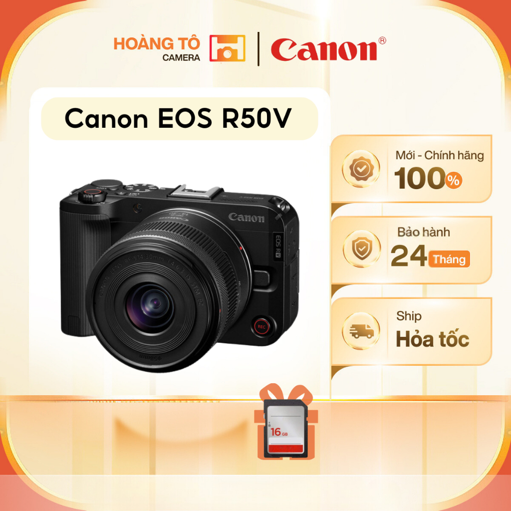 Máy ảnh Canon R50 V + Lens 14-30mm F4-6.3 | Mới chính hãng ( R50V )