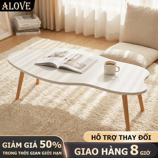 ALOVE Bàn Sofa Mini Hình Đám Mây Chân Gỗ Lắp Ráp Dễ Dàng Tiết Kiệm Diện Tích Bàn Trà Nhỏ