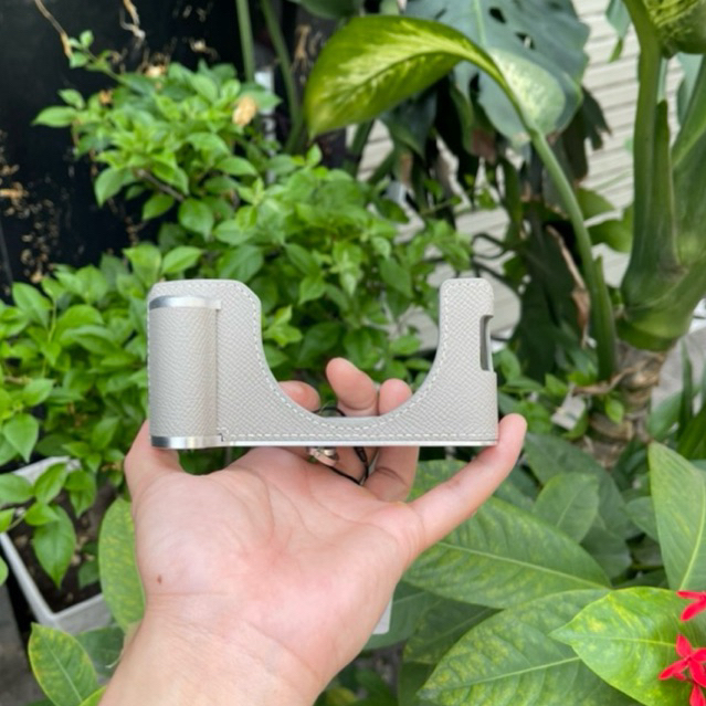 Ốp Lưng Da X100VI  Half-Case Da Thật Mềm Mịn Cầm Tay Thoải Mái Kiểu Dáng Thanh Lịch (Màu Xám ) không