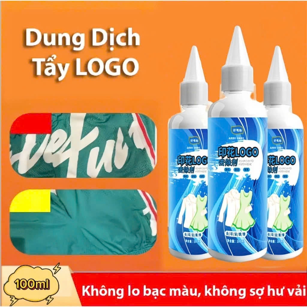 Lọ Dung Dịch Tẩy Logo, Hình In Trên Áo Quần Clean Logo 1Lo Dung Tích 100ml