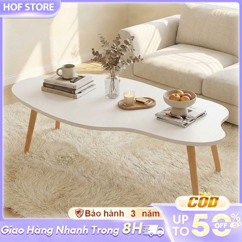 HOF Bàn Trà Đám Mây Góc Bo Tròn An Toàn Bàn Ngồi Bệt Học Tập Decor Giá Rẻ- Giao Hỏa Tốc
