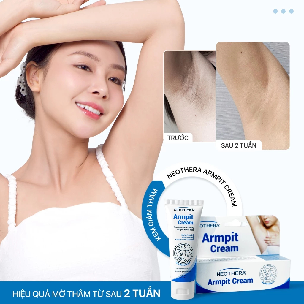【Ưu đãi đặc biệt】Kem hỗ trợ giảm thâm ARMPIT Cream dưỡng sáng vùng da nách sạm màu NEOTHERA tuyp 35M