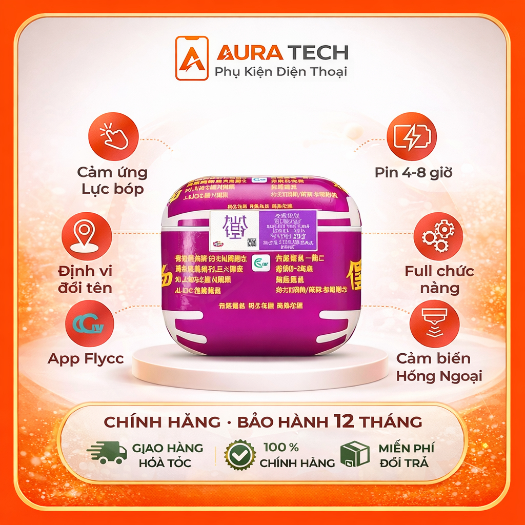 Tai nghe bluetooth A3 -1562E/1562U Hổ Vằn  Mic ENC Lọc Âm  Âm Thanh Chất Lượng Cao Pin Nén 8h, Không