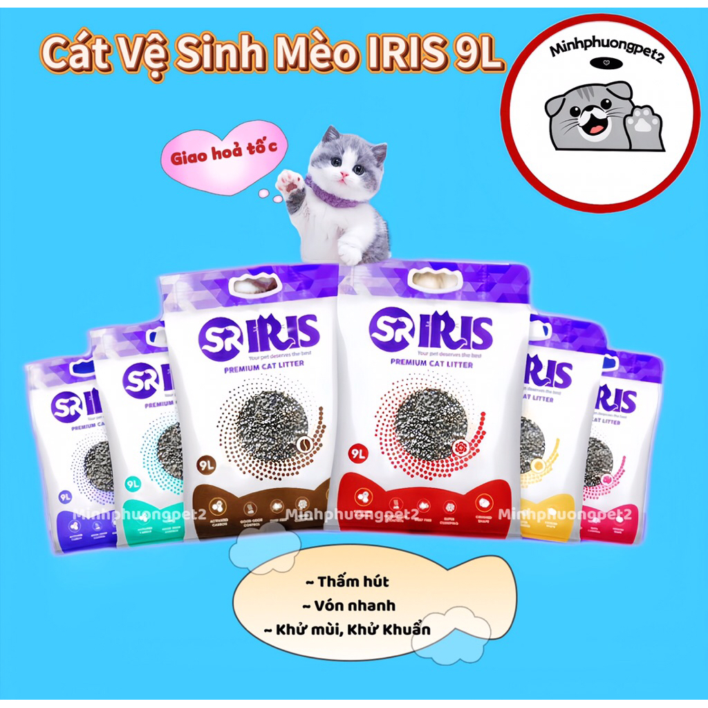 [ Tải 6 Bao ] Cát vệ sinh cho mèo Iris cát vệ sinh iris vón tốt giá rẻ