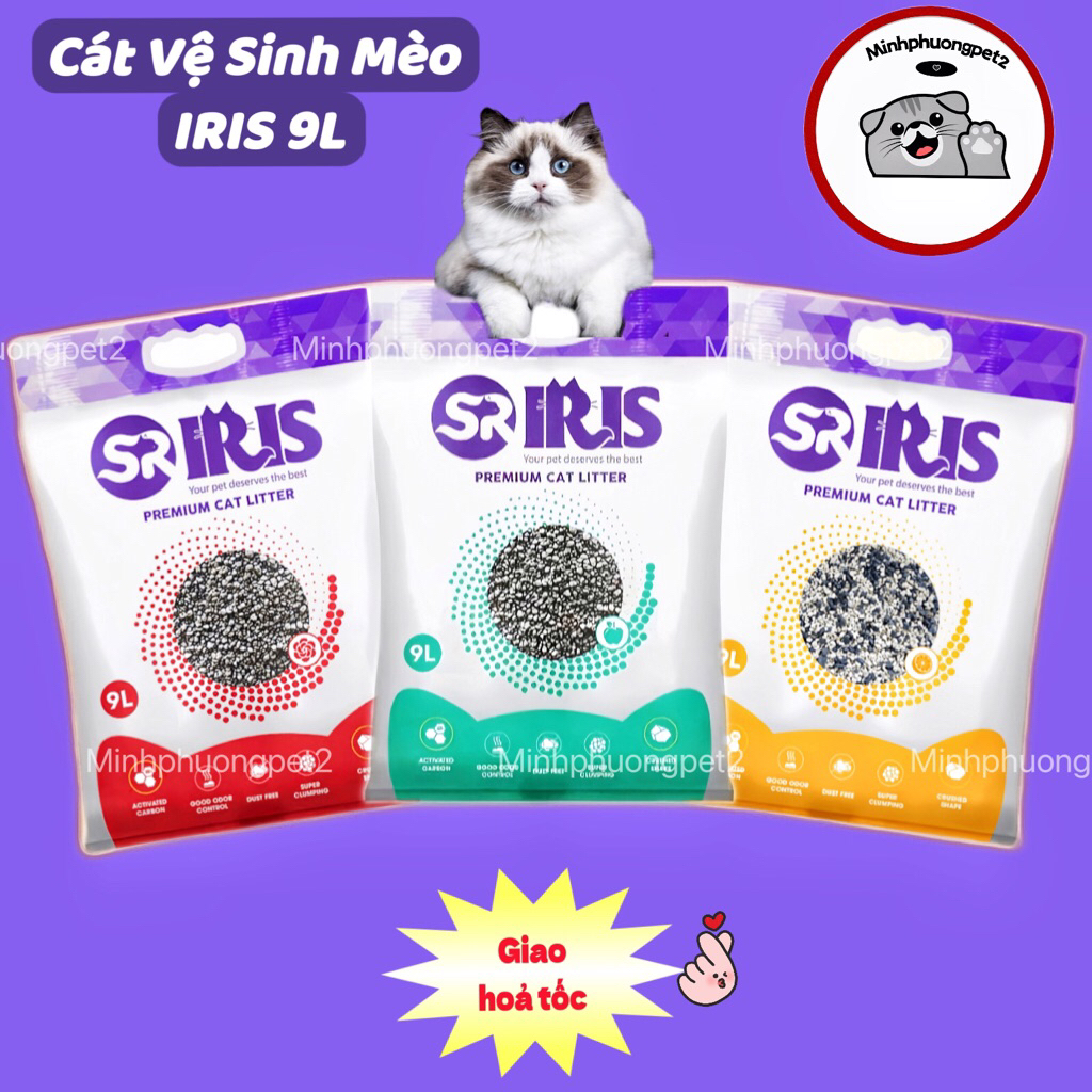 [ 3 Túi Miễn phí ship ] Cát vệ sinh cho mèo Iris cát vệ sinh iris vón tốt giá rẻ