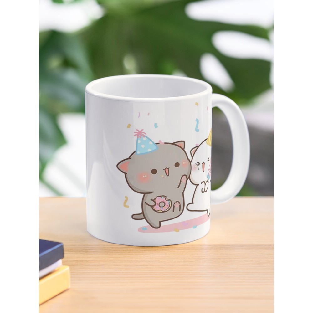 Cốc sứ sinh nhật Kawaii Peach và Goma Chonmua 365