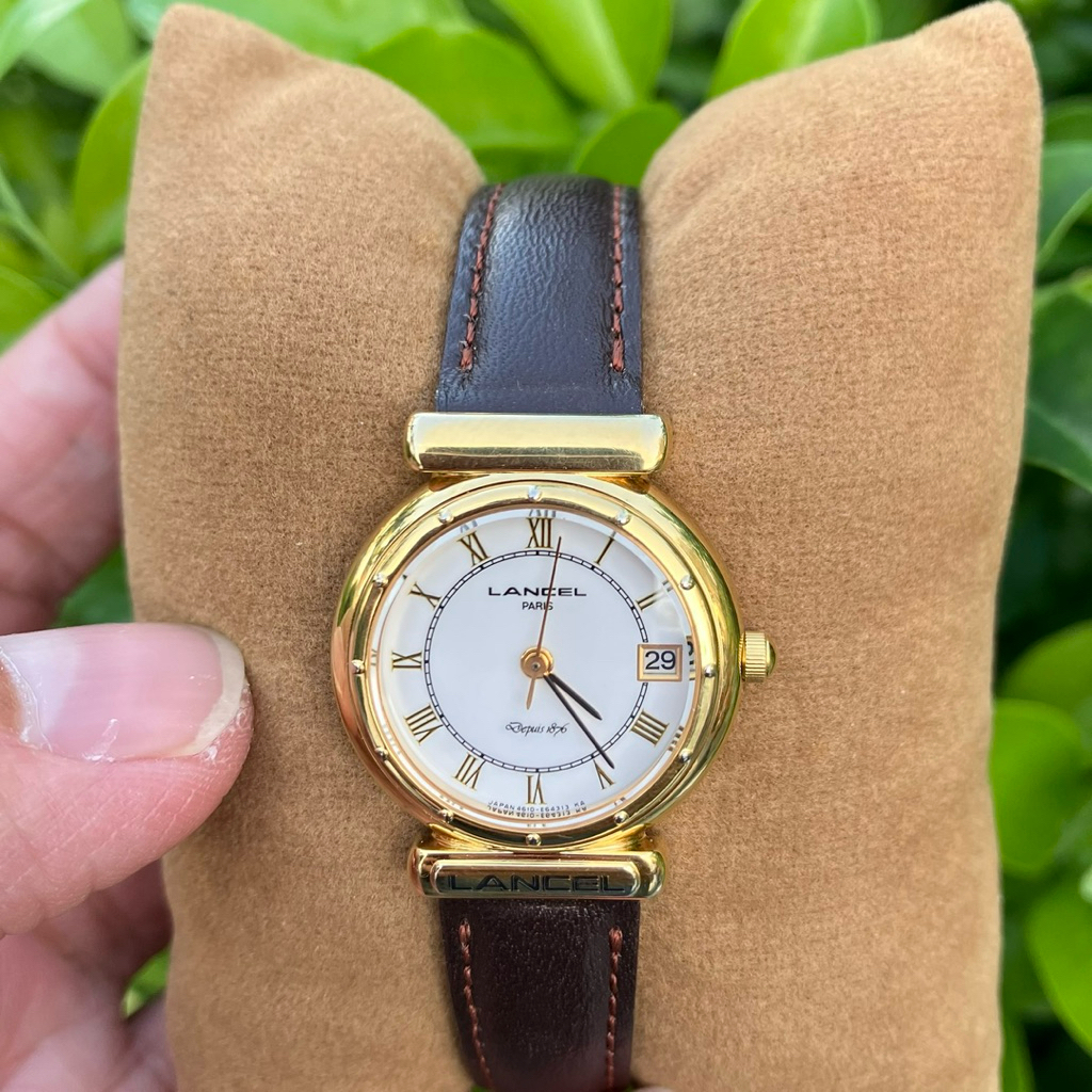 Đồng Hồ Nữ Lancel Paris Chính Hãng Dòng Depuis 1876 Máy Citizen Case Full Vàng