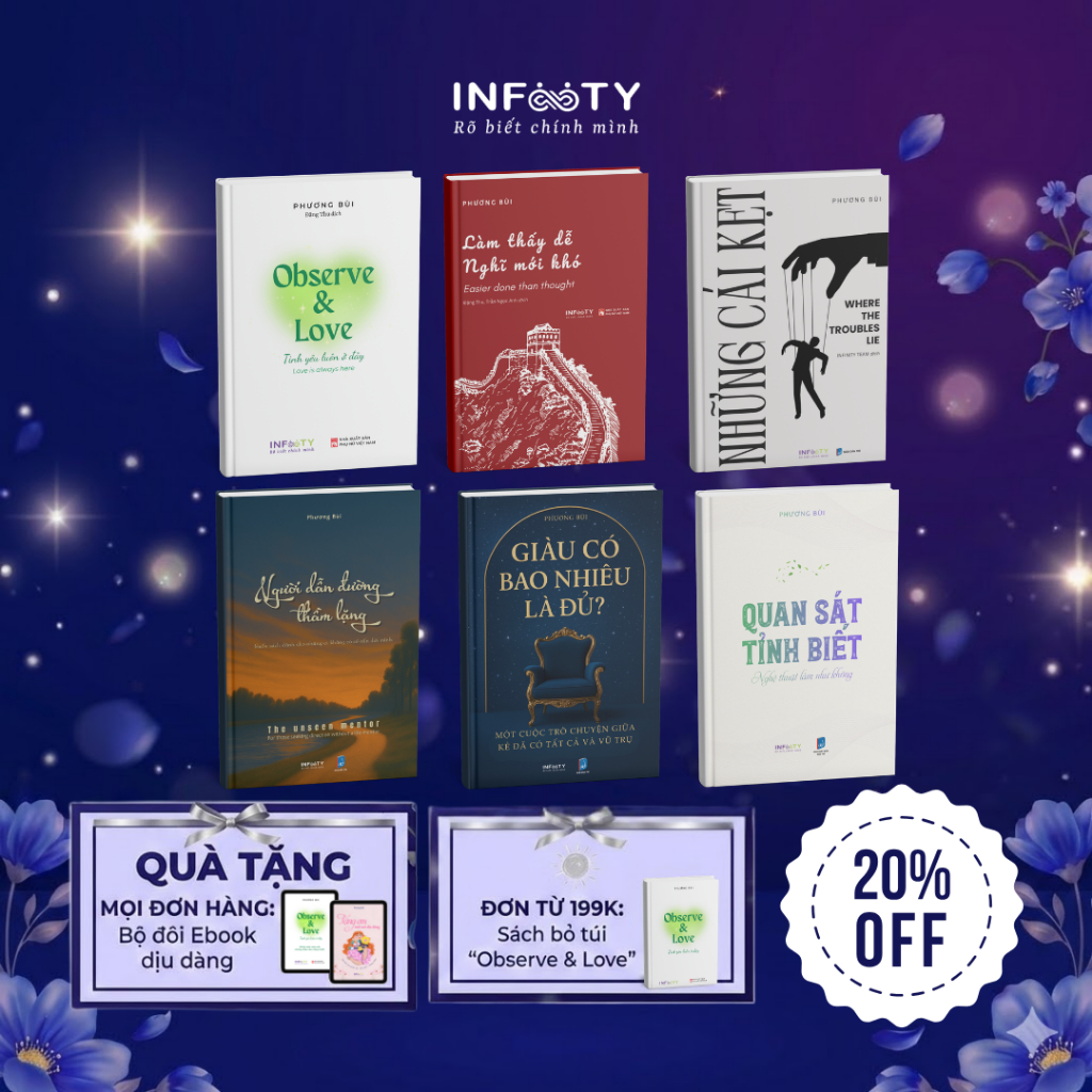 Series Sách Observe & Love - Trao gửi lối sống Tỉnh Biết và Yêu Thương | Infinity Books | Phương Bùi