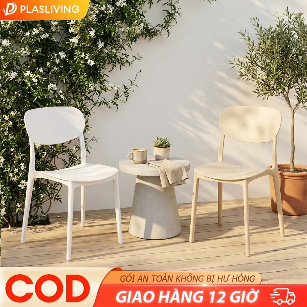 Ghế gấp nhựa tựa lưng, nhiều màu, phù hợp sân vườn & trong nhà | BigBuy360 - bigbuy360.vn