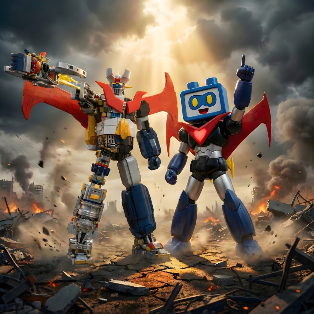 Mô HÌnh Lắp Ráp Robot Cơ Khí Mazinger Z  - PANTASY 87301 – Mechanical Mazinger Z (2000pcs)