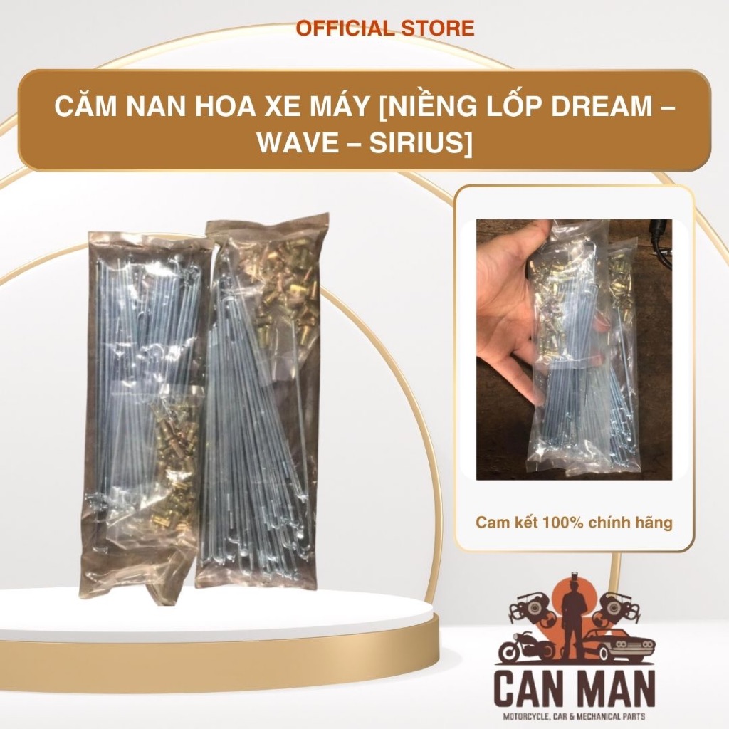Căm Nan Hoa Xe Máy [Niềng Lốp Dream – Wave – Sirius]