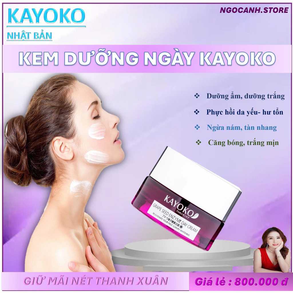 [KEM DƯỠNG NGÀY KAYOKO TÍM ]-35g kayoko nhật bản chính hãng