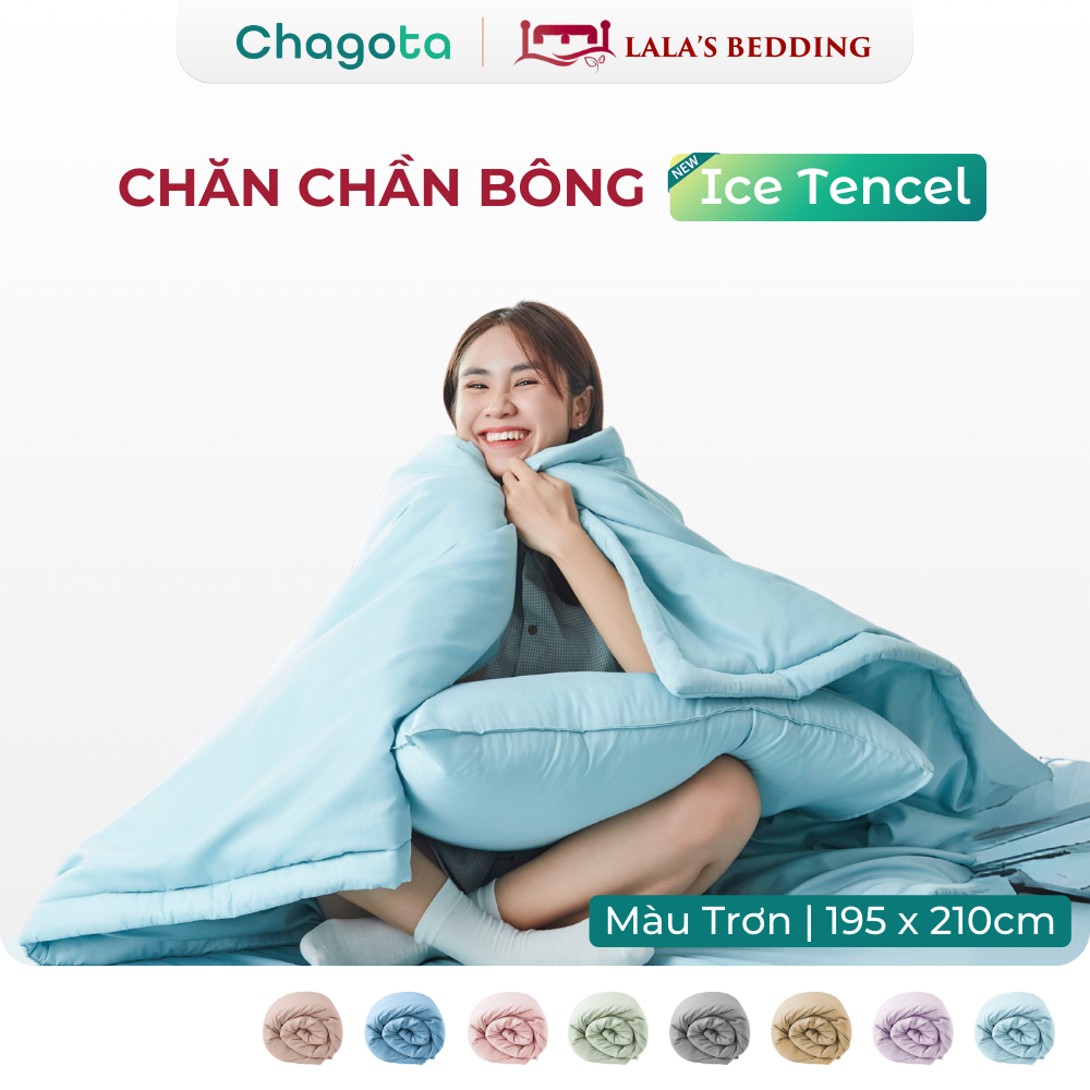 [Chagota x Lala's] Chăn chần bông lụa Silk Ice Chagota Bedding size 195x210cm mát lạnh thoáng khí ch