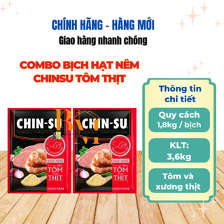 Compo 2 Bịch Hạt Nêm Chinsu Ngọt Tôm Thơm Thịt Gói 1,8kg (Hạn Sử Dụng: 2026)