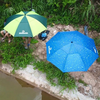 Ô câu cá - Ô Dù che Nắng Mưa hình xanh sọc dưa và giọt nước