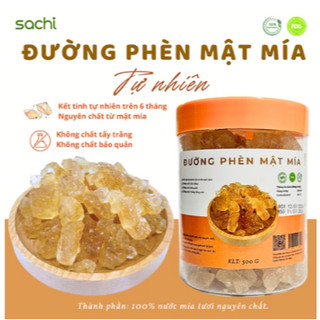 [Hũ 500gr] Đường phèn Mật mía Sạch Sachi kết tinh tự nhiên từ 100% Mật mía nguyên chất, ko phụ gia