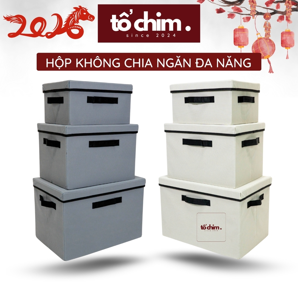 Hộp Vải Đựng Đồ Đa Năng, Thiết Kế Nhiều Kích Cỡ Màu Sắc Đa Dạng, Hộp Vải Cứng Cáp Có Nắp 3F - Tổ Chi