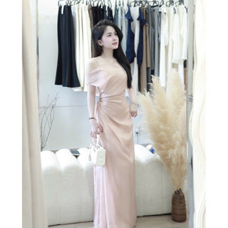 đầm dây xoè xếp li ngực
