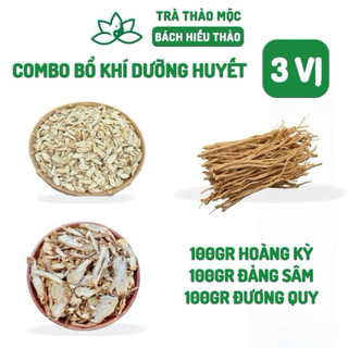 Combo Bổ Khí Dưỡng Huyết Đảng Sâm, Đương Quy, Hoàng kỳ Trà Thảo Mộc Bách Hiếu Thảo