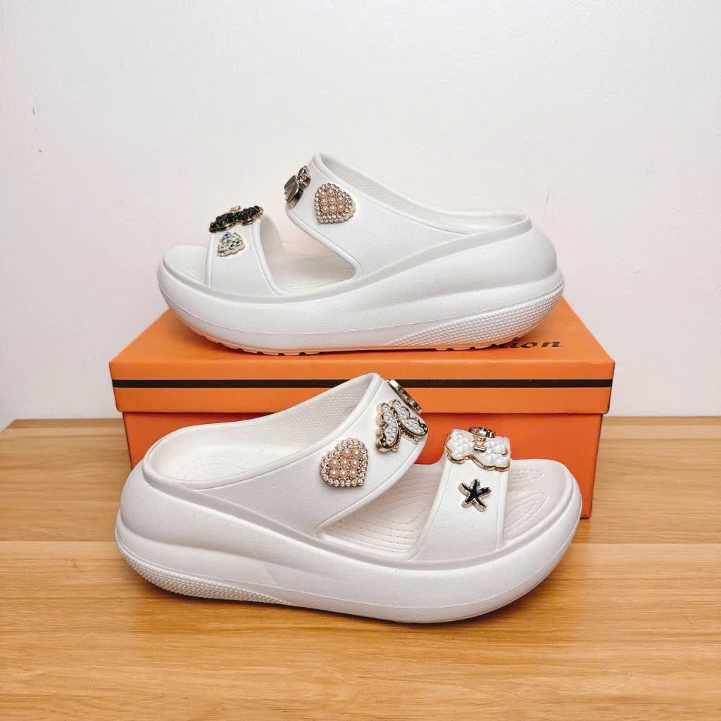 Cross Đế Cao 7CM - Cross Sandal Nữ Đế Cao, tặng kèm sẵn Charm 3D