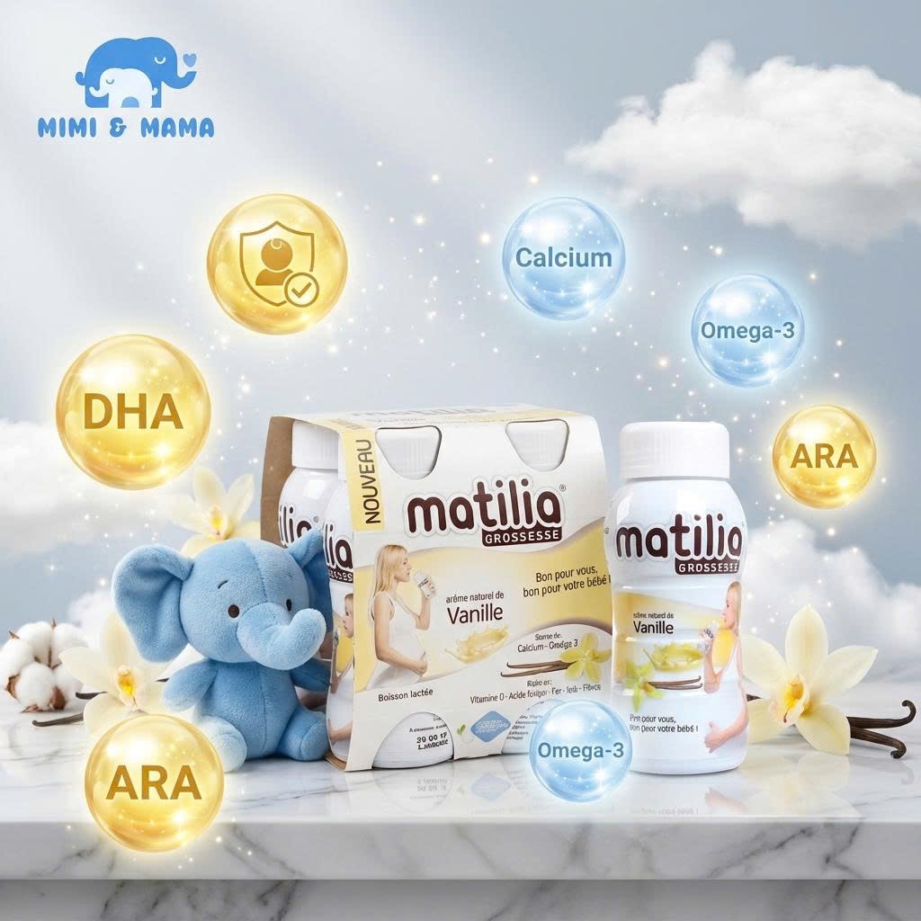 [SET 1 LỐC] Khởi Đầu Yêu Thương] Sữa Bầu Matilia Pháp 01 Lốc Vị Vani Date 2027